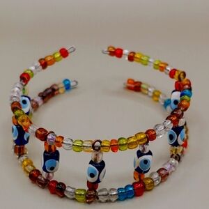 Colorful Beaded Evil Eye Bracelet Made Turkey